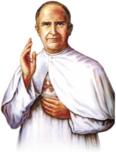 Beato Padre Eustáquio van Lieshout com a mão erguida em bênção